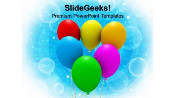 Colorful Balloons Party Birthday PowerPoint Templates And PowerPoint Themes 1012