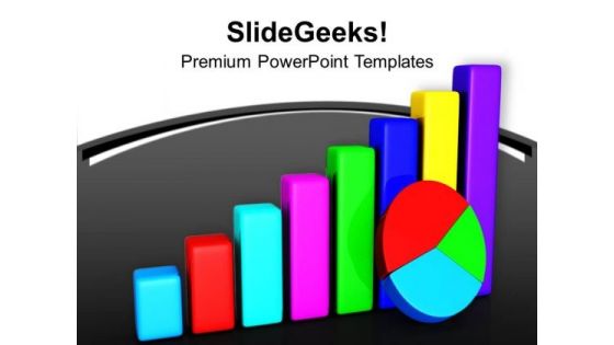 Colorful Bar Graph Pie Chart Success PowerPoint Templates Ppt Backgrounds For Slides 0213
