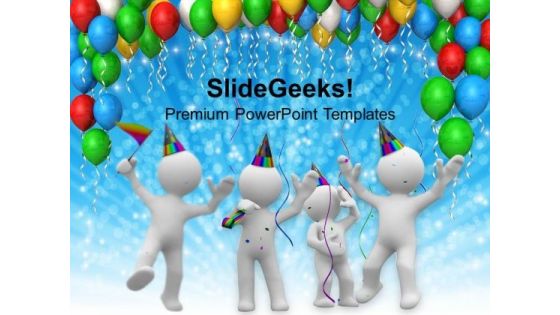 Colorful Birthday Party Balloons PowerPoint Templates Ppt Backgrounds For Slides 0113