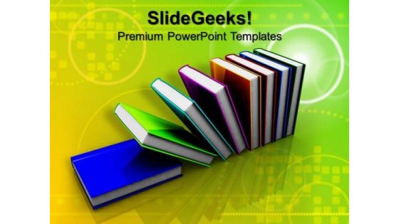 Colorful Books Education PowerPoint Templates And PowerPoint Themes 0912