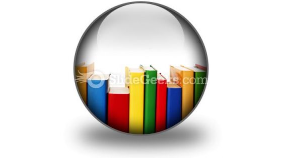 Colorful Books In Row Ppt Icon For Ppt Templates And Slides C
