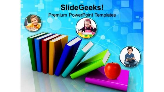 Colorful Books Success PowerPoint Templates And PowerPoint Themes 0812 Colorful Books Success PowerPoint Templates And PowerPoint Themes 0812