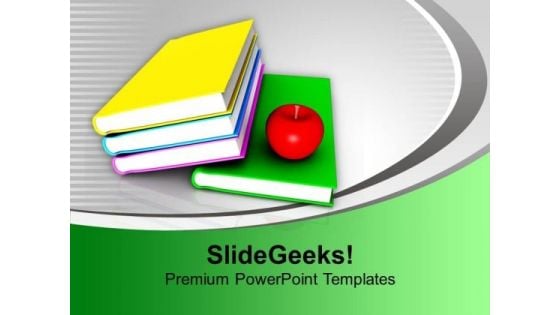 Colorful Books With Apple Education Future PowerPoint Templates Ppt Backgrounds For Slides 1212