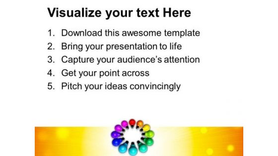 Colorful Bulbs Technology Leadership PowerPoint Templates And PowerPoint Themes 0912