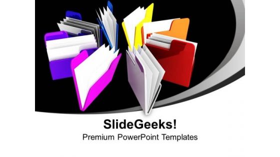 Colorful Computer Folder PowerPoint Templates Ppt Backgrounds For Slides 1212