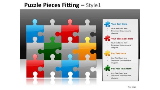 Colorful Construction Business PowerPoint Slides And Editable Puzzles Ppt