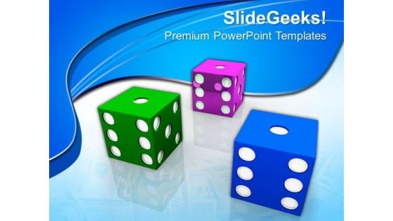 Colorful Dices Business PowerPoint Templates And PowerPoint Themes 0612