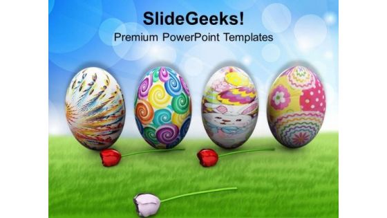 Colorful Easter Eggs Holidays PowerPoint Templates Ppt Backgrounds For Slides 0313