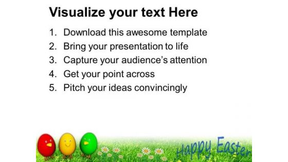 Colorful Easter Eggs Religion PowerPoint Templates Ppt Backgrounds For Slides 0313