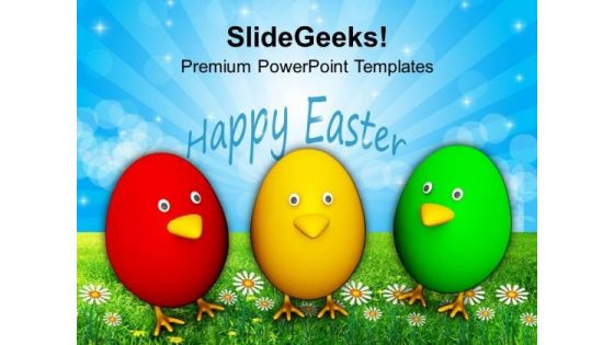 Colorful Easter Eggs Religion PowerPoint Templates Ppt Backgrounds For Slides 0313