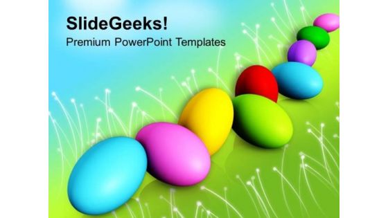 Colorful Easter Eggs Spring Festival PowerPoint Templates Ppt Backgrounds For Slides 0313