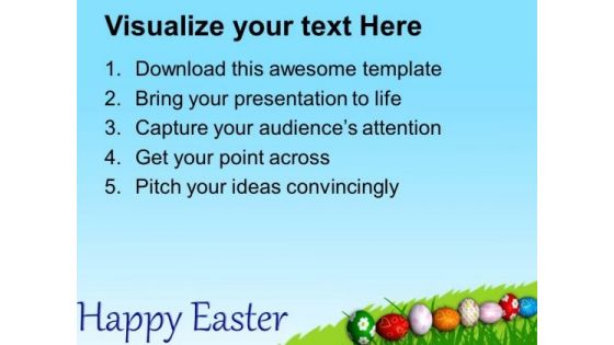 Colorful Eggs Celebration Of Spring Time PowerPoint Templates Ppt Backgrounds For Slides 0313