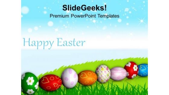 Colorful Eggs Celebration Of Spring Time PowerPoint Templates Ppt Backgrounds For Slides 0313