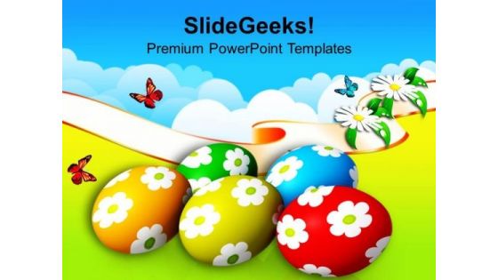 Colorful Eggs Festival Of Christians Easter Day PowerPoint Templates Ppt Backgrounds For Slides 0313