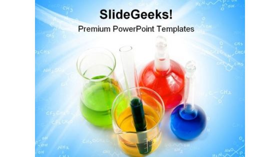 Colorful Flasks Science PowerPoint Themes And PowerPoint Slides 0611