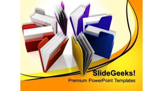 Colorful Folders Business PowerPoint Templates And PowerPoint Themes 0812