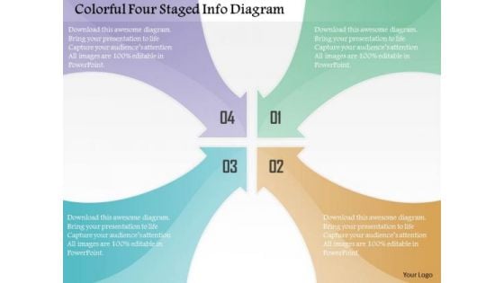 Colorful Four Staged Info Diagram PowerPoint Template