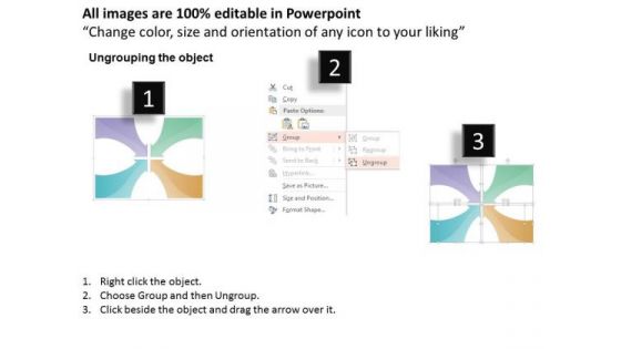 Colorful Four Staged Info Diagram PowerPoint Template