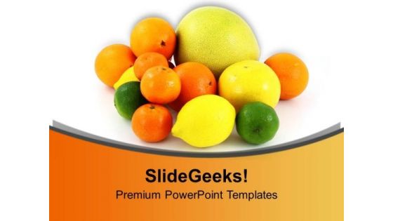 Colorful Fruits Healthy Life And Diet PowerPoint Templates Ppt Backgrounds For Slides 0213