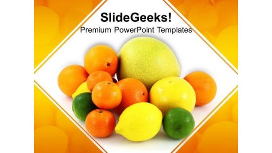 Colorful Fruits Perfect For Healthy Life PowerPoint Templates Ppt Backgrounds For Slides 0313