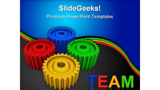 Colorful Gears Team Business PowerPoint Templates And PowerPoint Backgrounds 0511