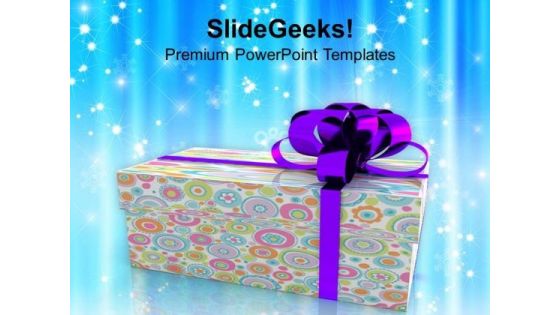 Colorful Gift Box Christmas Celebration PowerPoint Templates Ppt Backgrounds For Slides 0213