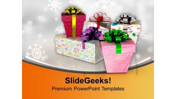 Colorful Gift Boxes Festival Celebration PowerPoint Templates Ppt Backgrounds For Slides 0113