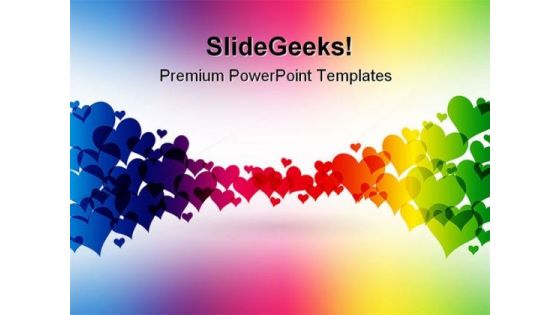 Colorful Hearts Abstract PowerPoint Backgrounds And Templates 0111