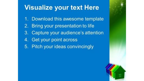 Colorful House Real Estate PowerPoint Templates And PowerPoint Themes 0812