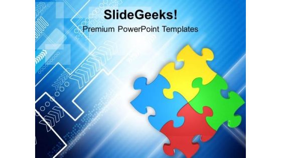 Colorful Jigsaw Puzzle Team Business PowerPoint Templates Ppt Backgrounds For Slides 0313