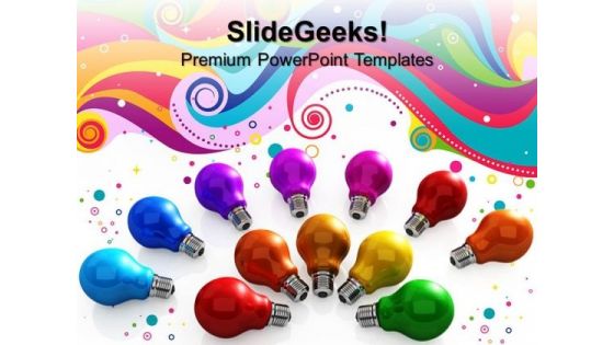 Colorful Light Bulbs Festival PowerPoint Templates And PowerPoint Themes 0812
