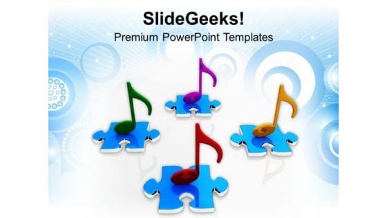 Colorful Musical Notes PowerPoint Templates Ppt Backgrounds For Slides 0513