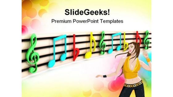 Colorful Notes Music PowerPoint Templates And PowerPoint Backgrounds 0811