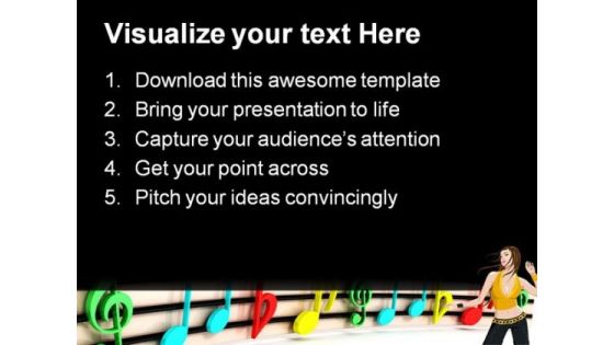 Colorful Notes Music PowerPoint Themes And PowerPoint Slides 0811