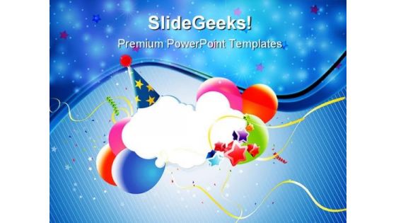 Colorful Party Balloons Events PowerPoint Templates And PowerPoint Backgrounds 0611