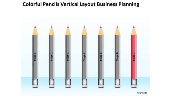 Colorful Pencils Vertical Layout Business Planning Ppt How To PowerPoint Templates