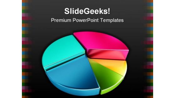 Colorful Pie Chart Business PowerPoint Themes And PowerPoint Slides 0411