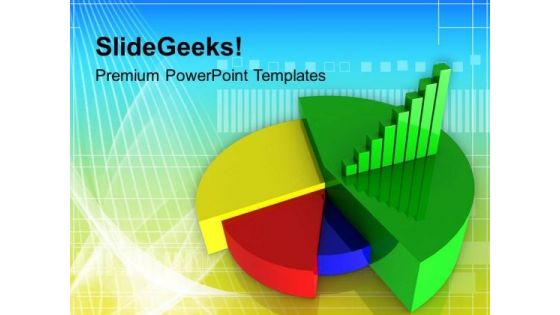 Colorful Pie Chart With Bar Graph PowerPoint Templates Ppt Backgrounds For Slides 0313