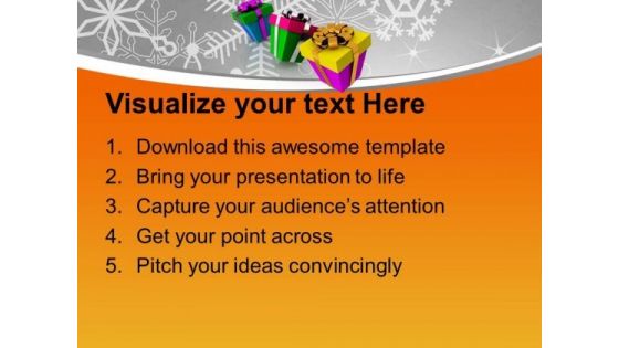 Colorful Presents Christmas Concept PowerPoint Templates Ppt Backgrounds For Slides 1112