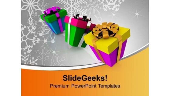 Colorful Presents Christmas Concept PowerPoint Templates Ppt Backgrounds For Slides 1112