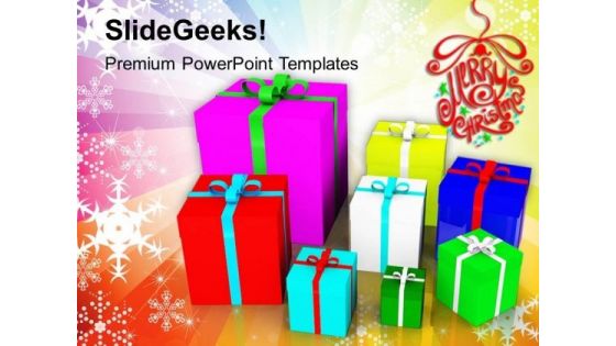 Colorful Presents Holiday PowerPoint Templates And PowerPoint Themes 1012