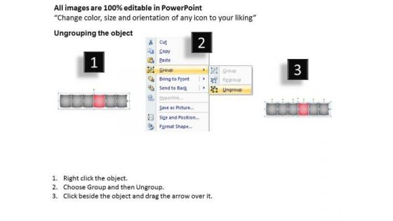 Colorful Puzzle Linear Flow Flowchart Slides Free PowerPoint