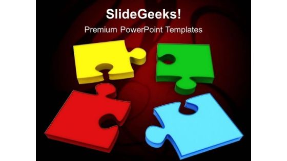 Colorful Puzzle Pieces Business PowerPoint Templates And PowerPoint Themes 1012