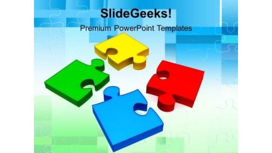 Colorful Puzzle Pieces PowerPoint Templates And PowerPoint Themes 1012