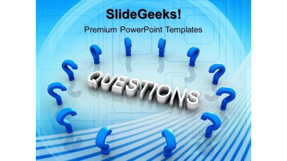 Colorful Question Marks Marketing PowerPoint Templates And PowerPoint Themes 1012