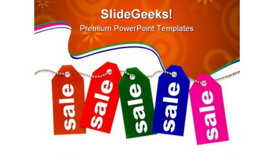 Colorful Sale Tags Marketing PowerPoint Templates And PowerPoint Backgrounds 0611