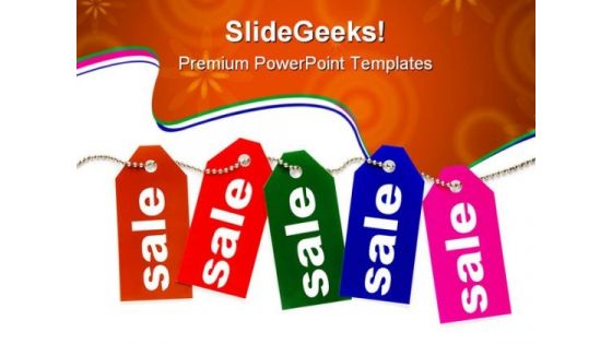 Colorful Sale Tags Marketing PowerPoint Themes And PowerPoint Slides 0611