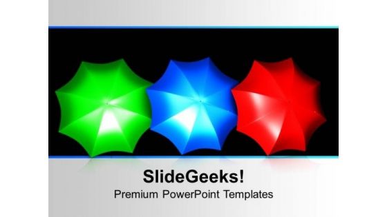 Colorful Umbrellas PowerPoint Templates Ppt Backgrounds For Slides 1112