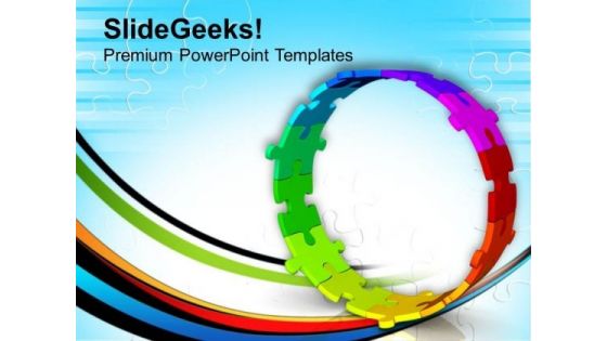 Colorful Unidirectional Process Cycle PowerPoint Templates Ppt Backgrounds For Slides 0513