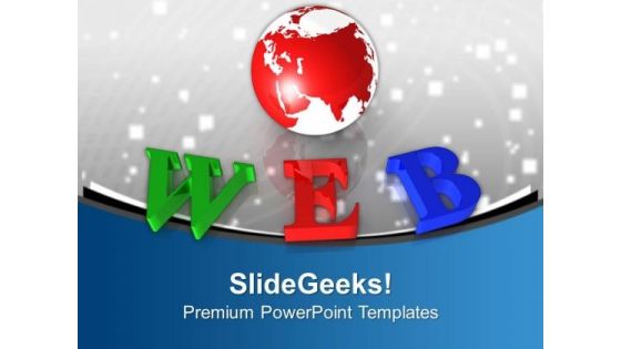 Colorful Web With Globe World PowerPoint Templates Ppt Backgrounds For Slides 0313